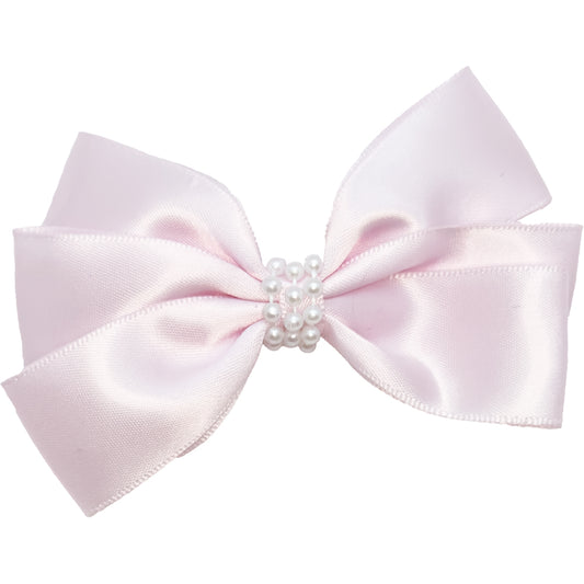 Hårsløyfe stor i satengbånd og perler