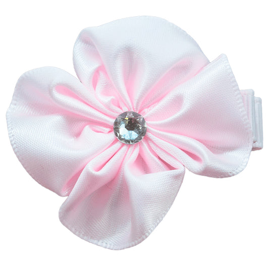 Satengblomst med swarovski - Den lille prikken over i'en