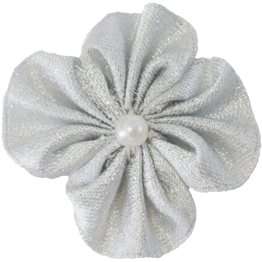 Hårsløyfe baby metallic blomst