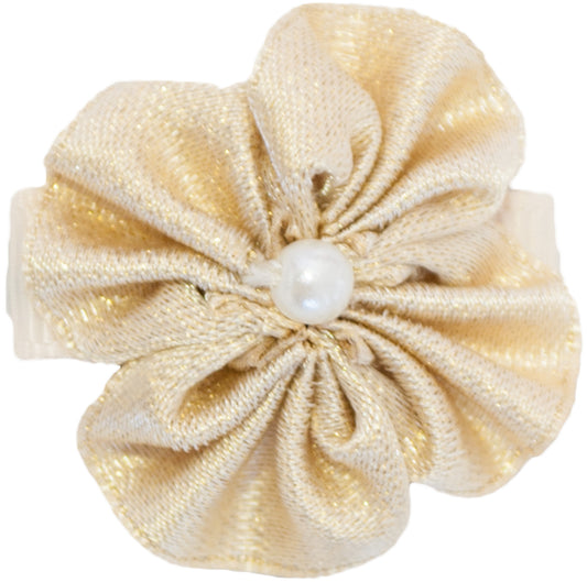 Hårsløyfe baby metallic blomst