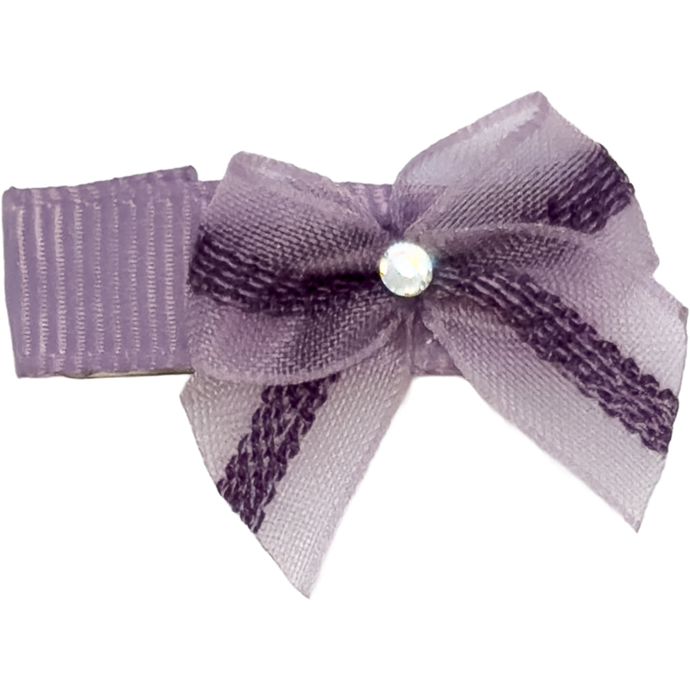 Baby hårspenne med sløyfe & swarovski – antiskli & klikk-klakk