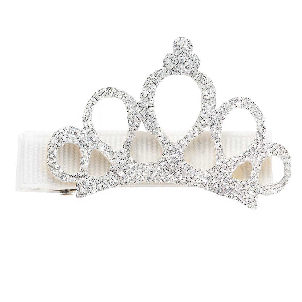 Hårspenne med glitter krone
