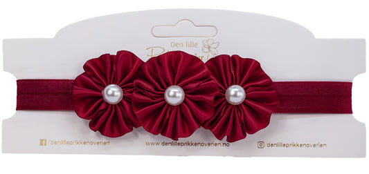 Elastisk hårbånd 3 blomster - Den lille prikken over i'en