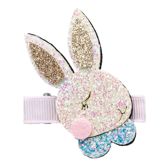 Hårspenne med glitter kanin